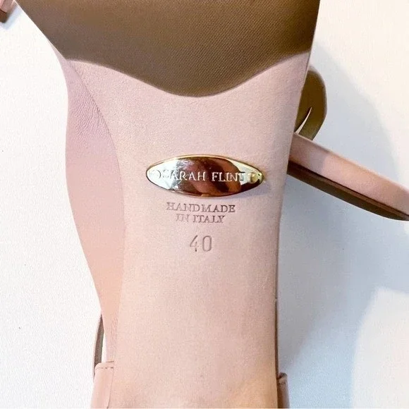 Sarah Flint Perfect Sandals 85mm Size 40 Blush Nappa NIB NEW